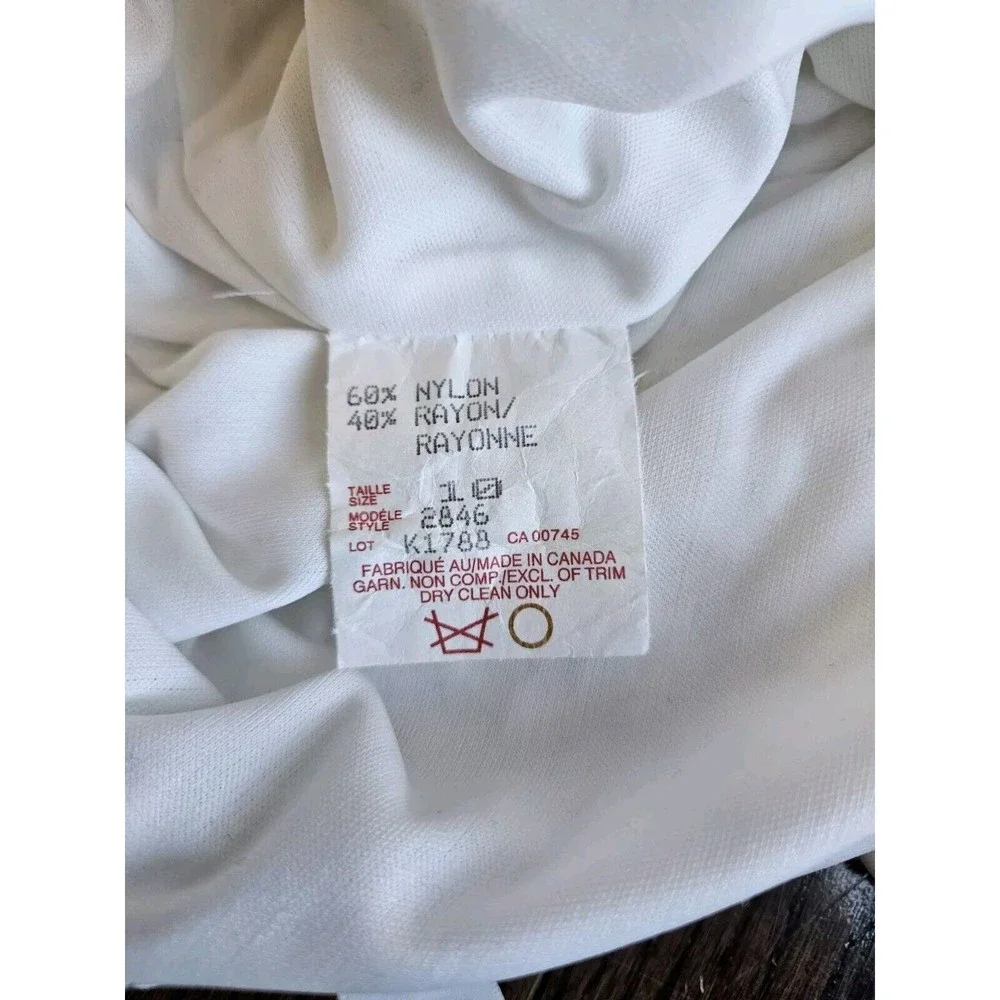 JS COLLECTIONS White Lace Vintage Midi Dress Sz 10 Formal Cocktail Wedding Dress - Picture 10 of 12